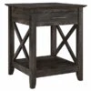 Bush Furniture Key West 20" X 20" End Table, Dark Gray Hickory (KWT120GH-03)