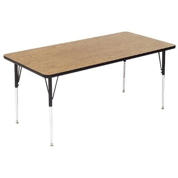 Correll® 30"D X 72"L Rectangular Heavy Duty Activity Table; Walnut High Pressure Laminate Top