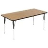 Correll® 24"D X 60"L Rectangular Heavy Duty Activity Table; Oak High Pressure Laminate Top