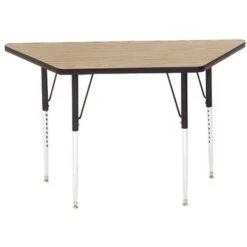 Correll® 24"D X 24"D X 48"L Trapezoidal Heavy Duty Activity Table; Oak High Pressure Laminate Top