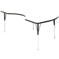 Correll® 48"D X 72"L Kidney Shaped Heavy Duty Activity Table; White High Pressure Laminate Top