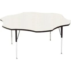 Correll® 60" Flower Shaped Heavy Duty Activity Table; White High Pressure Laminate Top