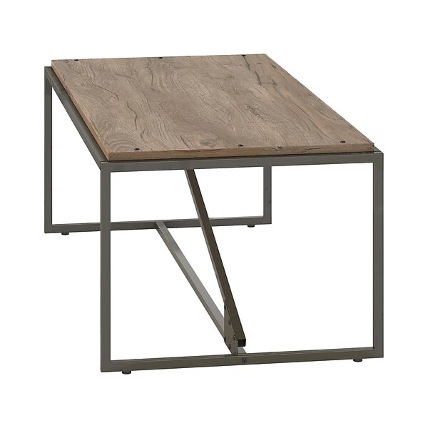 Bush Furniture Refinery 47.99" X 24.02" Coffee Table, Rustic Gray/Charred Brown (RFT148RG-03) - Image 7