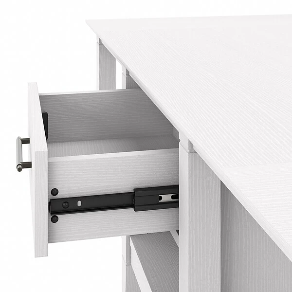 Bush Furniture Key West 47" X 24" Coffee Table With 2 End Tables, Pure White Oak (KWS023WT) - Image 6