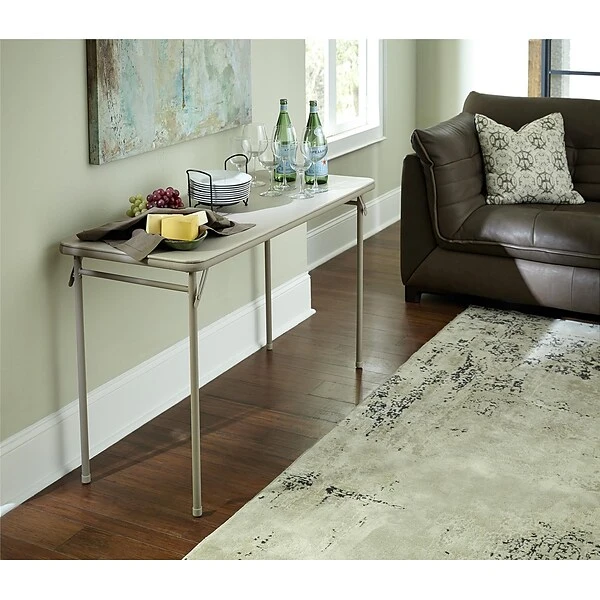 Cosco 20" X 48" Vinyl Top Folding Table (14341ANT1E) - Image 2