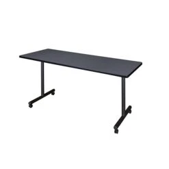Regency 60" Laminate, Metal & Wood Training Table, Gray (MKTRCC6024GY)