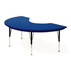 Correll® 48"D X 72"L Kidney Shaped Heavy Duty Plastic Activity Table; Blue Top