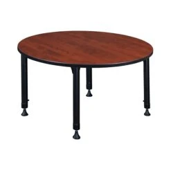 Regency Kee Adjustable 48" Round Activity Table, Height Adjustable, Cherry (TB48RNDCHAPBK)