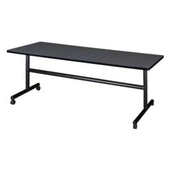 Regency Seating Kobe 72" X 30" Flip Top Mobile Training Table, Grey (MKFT7230GY)
