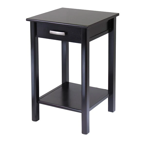 Winsome Liso Composite Wood End Table/Printer Table, Dark Espresso, 31.1"H X 20 1/2"W X 20 1/2"D
