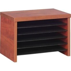 Alera® Valencia Series U & L Groupings Under-Counter File Organizer Cabinet, Med Cherry (VA316012MC)
