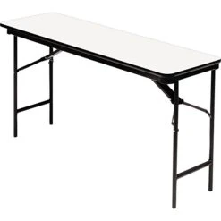Iceberg® Premium Wood Laminate Folding Tables, 72x18", Gray