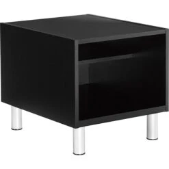 GIS Global Citi™ Laminate End Table, Black, 20"H X 20"W X 24"D