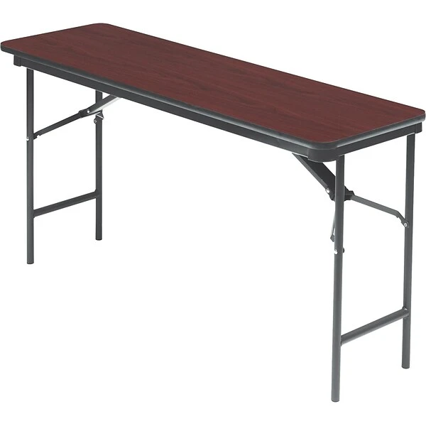 Iceberg® Premium Wood Laminate Folding Tables, 60x18", Mahogany
