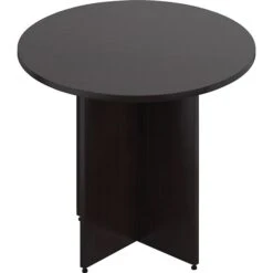 Offices To Go 36" Wide Round Table With Cross Base, American Espresso, 36" Dia (TDSL36R-AEL)