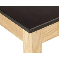 National Public Seating Wood Science Table, Phenolic Series Rectangular Science Table, 24" X 54", Black/Ashwood (SLT1-2448P)