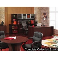 Alera® Valencia 42" Dia. Round Conference Table With Legs; Mahogany