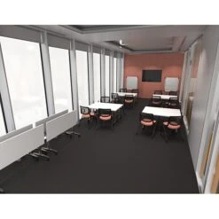 Union & Scale™ Workplace2.0™ Nesting Training Table, 24'' X 60'', Silver Mesh (UN56115)