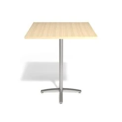 Union & Scale™ Workplace2.0™ Multipurpose 36" Square Natural Maple Laminate Bistro Height Silver Base Table (54838)