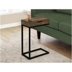 Monarch Specialties Inc. 16" X 10.25" Accent Table, Brown Reclaimed/Black (I 3602)