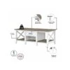 Bush Furniture Key West 47.2" X 23.94" Coffee Table, Shiplap Gray/Pure White (KWT148G2W-03)