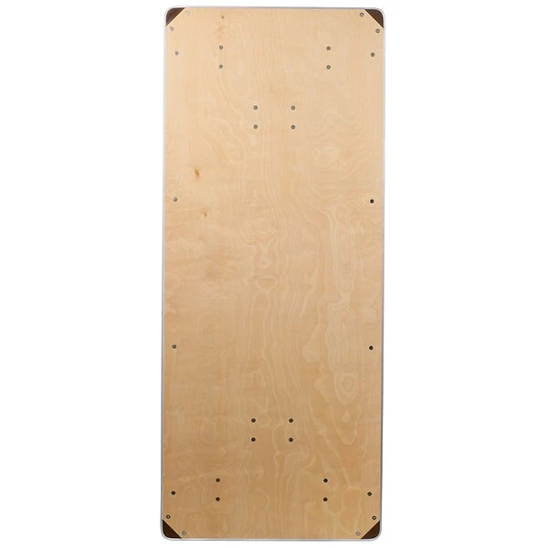 Flash Furniture 30'' X 72'' Rectangular Heavy Duty Birchwood Folding Banquet Table, Silver (XA3072BIRCHM) - Image 5