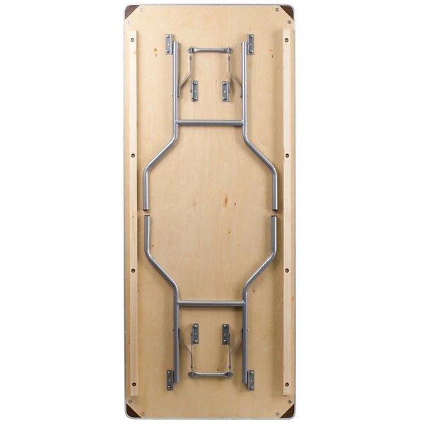 Flash Furniture 30'' X 72'' Rectangular Heavy Duty Birchwood Folding Banquet Table, Silver (XA3072BIRCHM) - Image 6