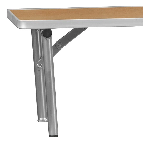 Flash Furniture 72'' X 12'' X 12'' Bar Top Riser, Birchwood With Silver Legs (XA72RS) - Image 8