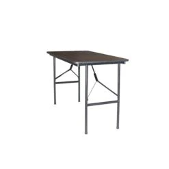 Quill Brand® Folding Table, 48"L X 24"W, Walnut (27095/51256)