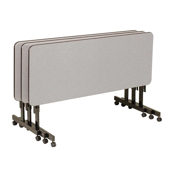 Correll 24"W X 60"L Melamine Top Adjustable Training Table Gray Granite (FT2460MA-15) - Image 3