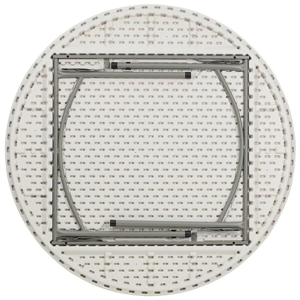 Flash Furniture 29"H X 60"L X 60"D Granite Plastic Folding Table, White - Image 8