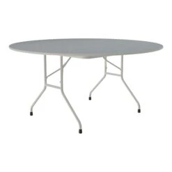 Correll Folding Table, 62" Dia., Gray (CF60TF-15)