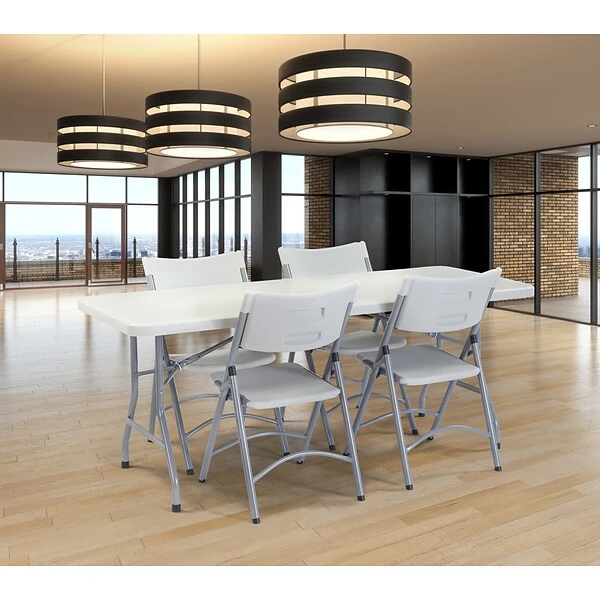 NPS® Heavy Duty Folding Table, 30 X 72, Speckled Gray (BT30721) - Image 7