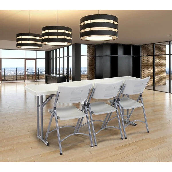 NPS® Heavy Duty Seminar Folding Table, 18 X 72, Speckled Gray (BT1872) - Image 7