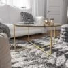 Flash Furniture Greenwich Collection Coffee Table, Clear/Matte Gold (NANJH1786CT)