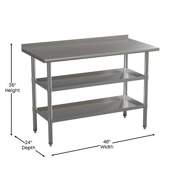Flash Furniture Stainless Steel Worktable, 48" X 24" (NHWTGU2448BSP) - Image 4