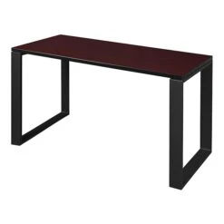 Regency Structure 42" X 24" Rectangular Laminate Training Table, Mahogany & Black (STT4224MHBK)