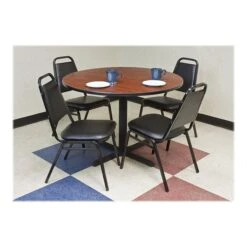 Regency Cain Breakroom Table, 42"D X 42"W, Cherry (TB42RNDCH)