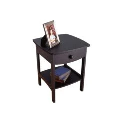 Winsome Claire 18"W X 18"D Accent Table, Black (20218)