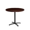 Union & Scale Workplace2.0™ Multipurpose 36" Round Mahogany Laminate Seated Height Black Base Table (54788)