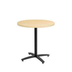 Union & Scale™ Workplace2.0™ Multipurpose 30" Round Natural Maple Laminate Seated Height Black Base Table (54809)