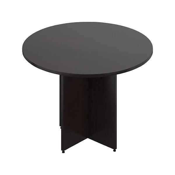 Global Industries Preside 42''W Round Conference Tabletop, Gray (TDSL42R-AEL)