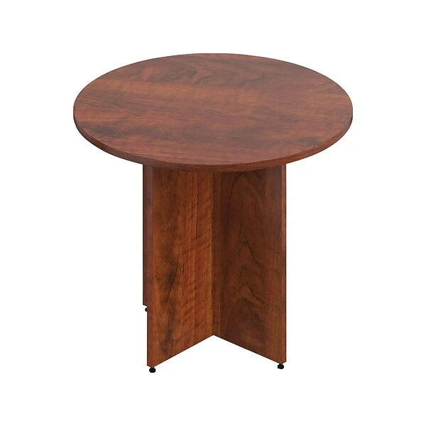 Global Offices To Go Superior Laminate Round Conference Table, Cherry (SL36R-ADC)