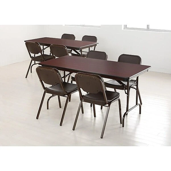 ICEBERG Premium Folding Table, 60" X 30", Mahogany (55214) - Image 2