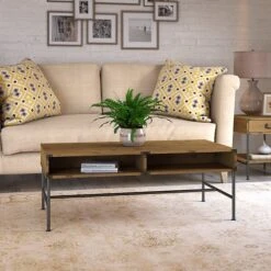 Kathy Ireland® Home By Bush Furniture Ironworks Coffee Table, Vintage Golden Pine (KI50111-03)