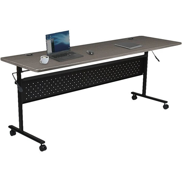 MooreCo Essentials Economy Flipper Training Room Table, 24" X 72", Low Line (91185)