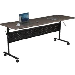 MooreCo Essentials Economy Flipper Training Room Table, 24" X 72", Asian Night (91183)