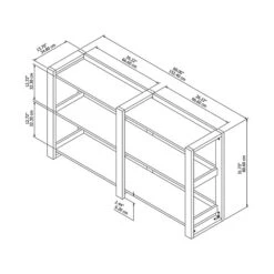 Kathy Ireland® Home By Bush Furniture Voss 60"W X 13.7"D Console Table, Cotton White/Serene Cherry (OSS160WC2-03)