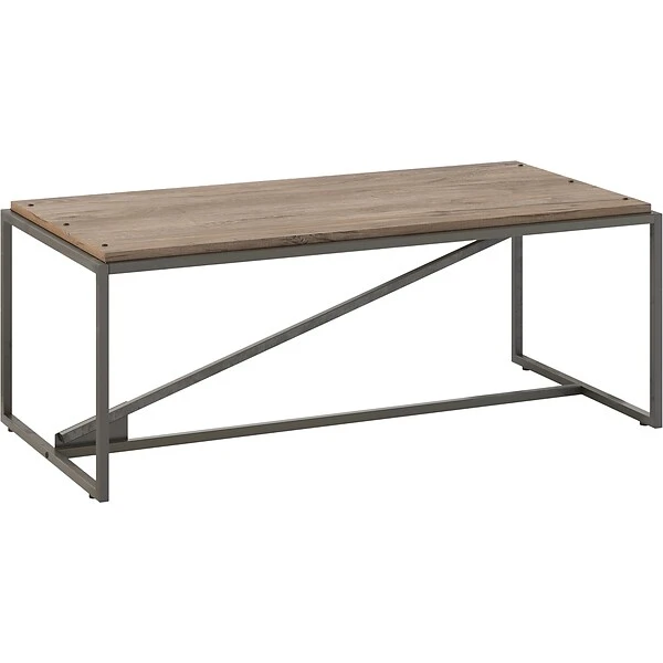 Bush Furniture Refinery 47.99" X 24.02" Coffee Table, Rustic Gray/Charred Brown (RFT148RG-03) - Image 6